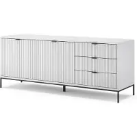 Vicco Lowboard Eliza Weiß 150 x 60 cm mit 3 Schubladen, 2 Türen, Model 49465