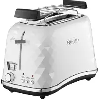 De'Longhi Brillante CTJ 2103.W - Toaster - 2 Scheibe - 2 Steckplatz - weiß