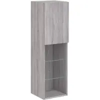 vidaXL TV-Schrank mit LED-Leuchten Grau Sonoma 30,5x30x102 cm
