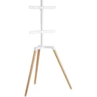 My Wall HT 21 W L, 106,7 cm (42"), 165,1 cm (65"), 200 x 200 mm, 400 x 400 mm, Buchenholz, Metall, Weiß, Holz