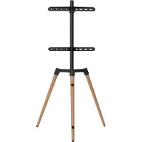 My Wall HT 21 L, 106,7 cm (42"), 165,1 cm (65"), 200 x 200 mm, 400 x 400 mm, Buchenholz, Metall, Schwarz, Holz