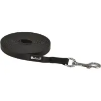 Petlando Schleppleine Trekking 15mm für Hunde Schwarz 10 m