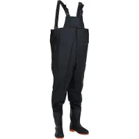 vidaXL Wathose mit Stiefeln Schwarz Größe 41 4016984
