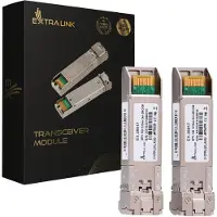Extralink SFP+ 10G 2er-Pack | SFP+ Modul | 10 Gbit/s LC/UPC 1310 nm 2 km Singlemode DOM