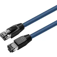 Microconnect MC-SFTP801B, 1 m, Cat8.1, S/FTP (S-STP), RJ-45, RJ-45, Blau