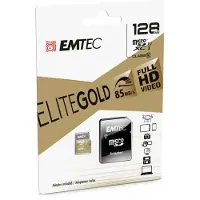 Emtec Micro Sdxc 256gb + Adapter Cl10 Elitegold Uhs-i 85mb/s Blister Speicherkarte