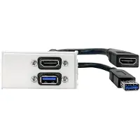 VivoLink WI221295, HDMI + USB A, 2 Modul(e), USB 3.2 Gen 1 (3.1 Gen 1), Weiß, 173 mm, 107 mm