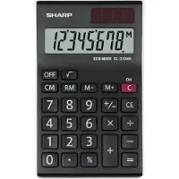 Sharp EL-310AN, Desktop, Display-Rechner, 8 Ziffern, Display klappbar, Batterie/Solar, Schwarz, Weiß