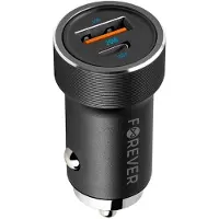 Forever CC-06 PD QC Autoladegerät 1x USB-C 1x USB 20W schwarz