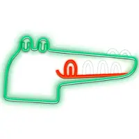 TelForceOne NEON LED USB JURASSIC KROKODIL Neonlicht Dekoleuchten Neon Schild , LED Leuchtreklame Wanddekoration für kinder Zimmer Wand Party Geschenke Deko