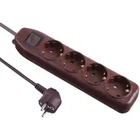 Electraline 62062, Steckdosenleiste 4-Fach mit Schalter, Kabel 1,5m / Mehrfachst