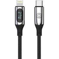 Forever Datový kabel s LCD USB-C/Lightning 1m 27W erný