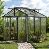 GFP 235 x 235 cm Gewächshaus, Standardfarbe Aluminium Natur | ohne Setangebot - (GFPV00170)