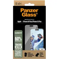 PanzerGlass Antibakterieller Screen Protector für das Apple iPhone 16 Plus