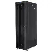 Lanberg Volně stojící skříň 19" 47U/800x1200 (v rozloženém stavu) skleněné dveře LCD černá (RAL9004