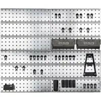 Raaco Super Clip Set - Werkzeugwand aus Stahl - Aufbewahrungssystem - 46-teilig - 104 x 88 x 1,1 cm