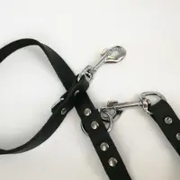 Brekz Leder Trainingsleine Schwarz für Hunde