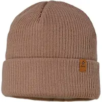 Maximo Beanie , Jungen, Gr. 55, grau (fungi), Fleece, Baumwolle, unifarben, Mützen Beanie, aus Baumwolle, wärmend, gefüttert, unifarben