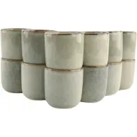 OTIX Espressotassen Set von 12 Kaffeetassen 80 ml Becher Ton BEECH