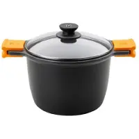 BRA A273907, 11,1 l, Rund, Schwarz, Orange, Aluminium-Guss, Orange, Silikon