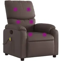 vidaXL Massagesessel Braun Kunstleder