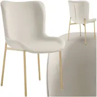 TecTake Polsterstuhl Tessa ergonomische Form mit hoher Rückenlehne 54 x 62 x 90 cm