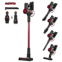 Taurus Crossback Glow, 2-in-1-Stabstaubsauger, Beutellos, Rot, Rechteckig, Trocken, HEPA