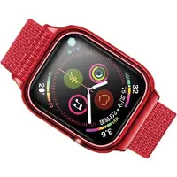 Usams Pasek z etui Apple Watch 4/5/6/7/ SE 44/45mm. czerwony/red ZB74IW3 (US-ZB074)