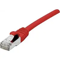 Exertis Connect Patchkabel S/FTP (PiIMF), Cat 6A (EIA/TIA), rot, 25,0 m Patchkabel mit besonders schmalem Knickschut