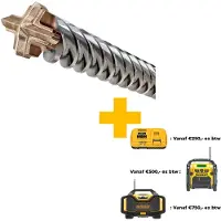 Dewalt Hammerbohrer SDS-max - 4-Schneiden Geometrie für saubere, kreisrunde Bohrlöcher und konstant hohe Bohrgeschwindigkeit Abmessungen:19 x 540 x 390 mm