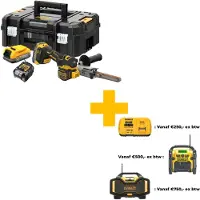 DeWalt Akku-Bandfeile inkl. 2x Powerstack Akku (18 Volt / 1,7 Ah) mit Pouch-Akku Technologie