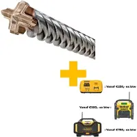 Dewalt Hammerbohrer SDS-max - 4-Schneiden Geometrie für saubere, kreisrunde Bohrlöcher und konstant hohe Bohrgeschwindigkeit Abmessungen:42 x 570 x 440 mm