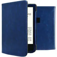 IMoshion Vegan Leather Klapphülle für das Pocketbook Touch Lux 5 / HD 3 / Basic Lux 4 / Vivlio Lux 5 - Dunkelblau