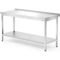 Hendi Arbeitstisch Kitchen Line mit Grundboden und Aufkantung 1600x700x850mm
