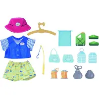 Baby Born Bär Angler-Outfit mit Angelrute für 43 cm Puppen und Teddy