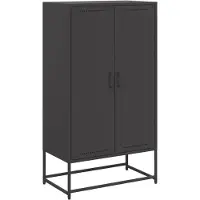 vidaXL Highboard Schwarz 68,5x38,5x123,5 cm Stahl