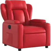 vidaXL Relaxsessel Elektrisch Rot Kunstleder