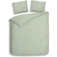 Heckett & Lane Heckett and Lane Franela Dbo 200 Laurel Green Bettwäsche 1 x Bettbezug 200x220 + 2 x Kopfkissenbezug 70x60 Laurel-Green Uni grün