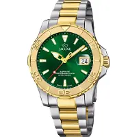 Jaguar Herren Analog Uhr Pro Diver Elegant Edelstahl silber gold UJ970/1
