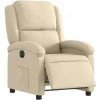 vidaXL Relaxsessel Elektrisch Creme Stoff