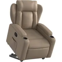 vidaXL Relaxsessel mit Aufstehhilfe Cappuccino-Braun Kunstleder