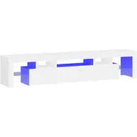 vidaXL TV-Schrank mit LED-Leuchten Weiß 200x36,5x40 cm