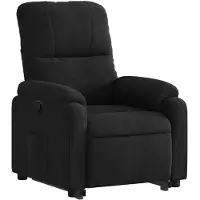 vidaXL Relaxsessel mit Aufstehhilfe Schwarz Mikrofasergewebe