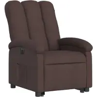 vidaXL Relaxsessel mit Aufstehhilfe Elektrisch Dunkelbraun Stoff