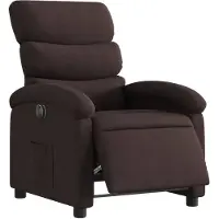 vidaXL Relaxsessel Elektrisch Dunkelbraun Stoff