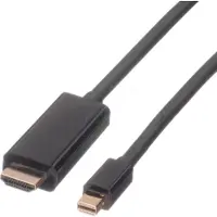 Roline Mini DisplayPort Kabel, Mini DP-UHDTV, ST/ST, schwarz, 2 m