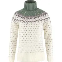 Fjällräven Pullover Övik Knit Roller Neck Damen Chalk White Patina Green-XS