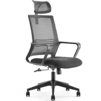 Lykke Bürostuhl Original, höhenverstellbare Kopfstütze, neigbar, 56,5 cm breit, 58,5 cm tief, 136 kg belastbar