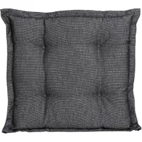Brafab Sitzkissen Florina aus Dralon-Stoff, modern, anthrazit, mit Bändern für Gartenstühle, 41 x 41 cm