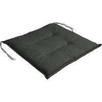 Brafab Sitzkissen Erpe von aus Stoff, modern, anthrazit, mit Bändern für Gartenstühle
